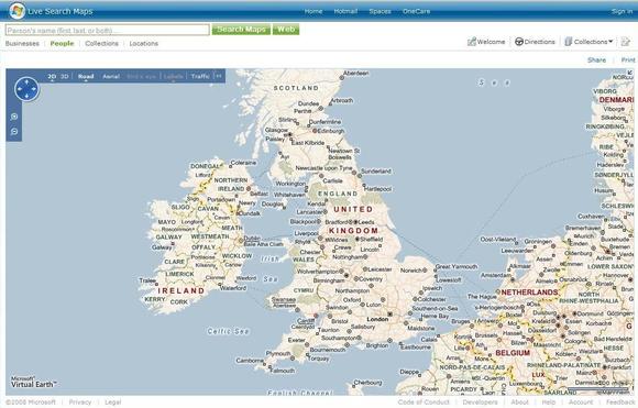 Live Maps reinstalled for UK web surfers